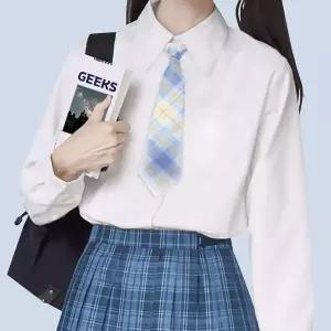 교복 체크 자동넥타이 스쿨룩 학생지퍼넥타이 캐주얼