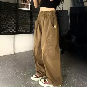 |CCP98DB|여성 카고바지 포켓밴드 와이드핏 팬츠