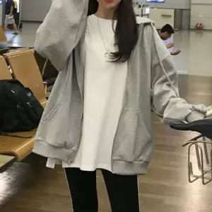 |CCJ6F69|여성 대형 후드 자켓 캥거루 포켓 쭈리 점퍼