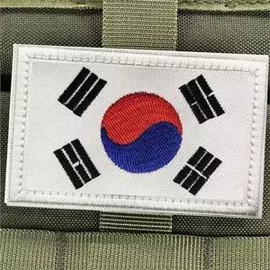태극기 자수 패치 태극기 와펜 패치 밀리터리 전술 군용 활동복