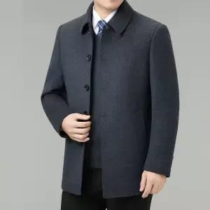 남성 고급스러운 더블 코트 가을 겨울 캐주얼 무스탕 트렌치 E43Z4T 득템2