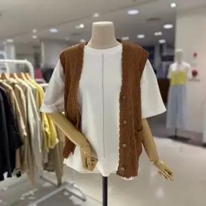[대구백화점][스테파니]포켓 단추 조끼(A26SW6219)