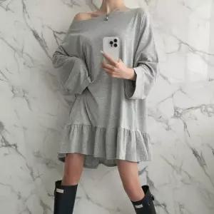 신상오픈런 여성 오프숄더 루즈핏 프릴 미디 드레스