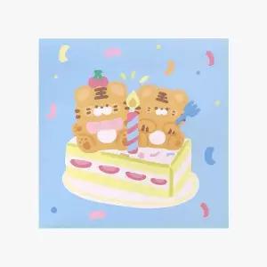 팝업카드 엽서 호랑이 생일 케이크 편지 축하카드