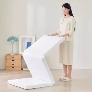 [베네베딩]1+1 밸런스 쿠션젤 3단 접이식 메모리폼 침대 바닥 토퍼 매트리스 S (100x200x6cm)
