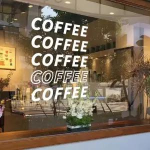 커피 시트지 스티커 유리창 커피숍 카페 인테리어 COFFEE 창문 유리문