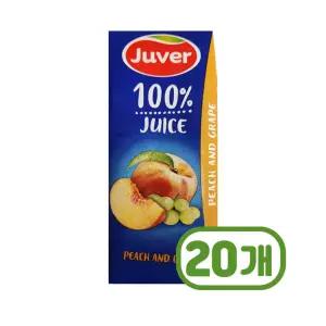 후버 복숭아&포도주스 과즙팩음료 200ml x 20개