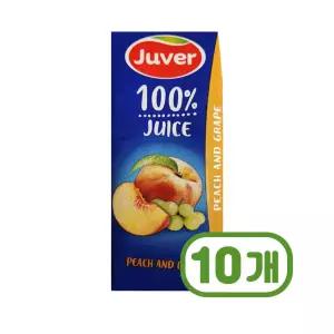 후버 복숭아&포도주스 과즙팩음료 200ml x 10개