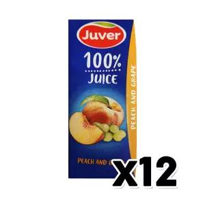 후버 복숭아&포도주스 과즙팩음료 200ml x 12개