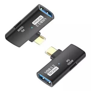 [룽스_63]to C타입 젠더 T자형 USB3.2 10Gbps 2in1 GD18