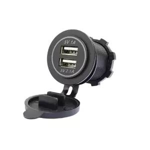 (색상 USB포트3.1A-2포트)방우형 3.1A 듀얼 USB 고속충전 소켓 캠핑카 매립형