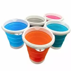 ( )접이식 바스켓 물통 5L 세차용품버킷 청소물통 캠핑물통