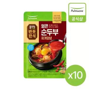 [풀무원] 반듯한식 얼큰순두부찌개양념(140g)X10개