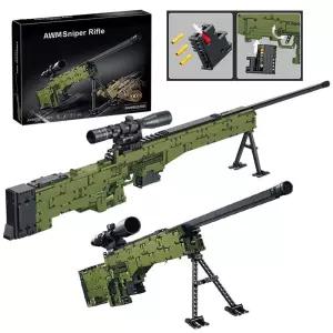 저격총 블록 AWM 98K 저격소총 에땁 조립식총 장난감 호환
