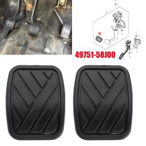2Pcs Car Rubber Brake Clutch Foot Pedal Pad Cover 4975158J00 For Suzuki Swift Jimny Vitara Samurai E