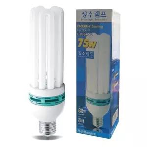 [룽스_63]장수램프75W E39 삼파장전구 주광색 대소켓용