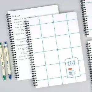 핑크풋 PP그리드노트 5mm 메모장 노트 문구