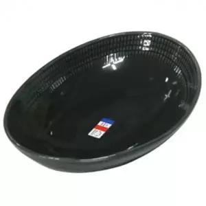 차콜 도자기 타원볼 26.5cm 접시 카레 샐러드볼 플레이팅 다용도 그릇