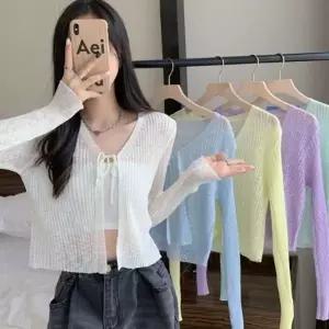 여름가디건 여름 리본 가디건 시스루가디건 여름가디건 여성가디건 끈가디건 얇은가디건