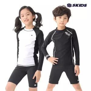 [텐제로]스키즈 남여아동공용 래쉬가드 5부 수영복팬츠 블랙 키즈 주니어 SG5U5501PBK