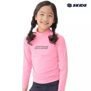 [텐제로]스키즈 남/여아동공용 래쉬가드 상의 라이트핑크 수영복 키즈 주니어 SG5GS60