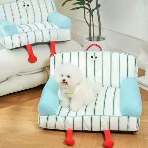 강아지 고양이 소파 침대 쿠션 가구 에스티 스트라이프 반려동물 쇼파 방석