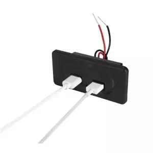 (색상 DIY4.2A듀얼USB포트)카라반 캠핑카 매립형 듀얼 USB 충전 포트 4.8A DIY