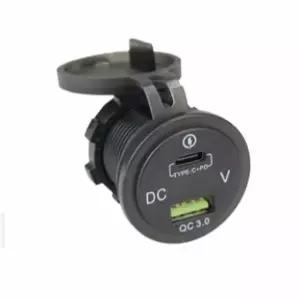 (옵션 QC3.0+CtoC충전포트)USB 충전 2포트 매립충전기 USB2포트 USB포트 캠핑카충전기