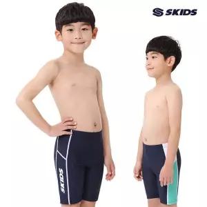 [텐제로]스키즈 남아 5부 실내수영복바지 민트네이비 키즈 주니어 SE5BS513PNV