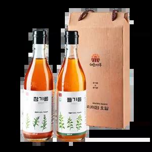 해든마루 저온압착 참기름350ml+들기름350ml 선물세트