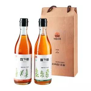 해든마루 저온압착 참기름350ml+들기름350ml 선물세트