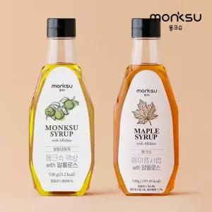 몽크슈 설탕대체 액상 알룰로스 530g+ 저당 메이플시럽 530g