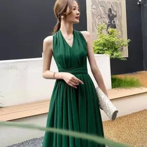 연주드레스 이브닝 홀터넥 참고 피로연 파티 커스텀 시상식