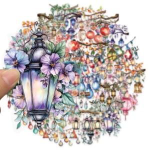 50PCS Lanterning 애완 동물 소재 스티커 DIY 수하물 스케이트 보드 워터 컵 오토바이 방수