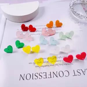10pcs DIY 사랑 모양 귀걸이 커넥터 아크릴 심장 컬러 기본 설정 보석 만들기에 대 한 결과