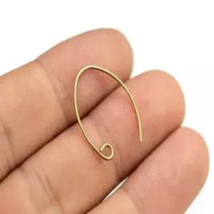 50개 황동 귀걸이 와이어 귀고리 22x16x0.8mm 커넥터 결과 보석 만들기 용품 R1807