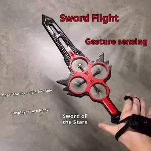 70cm 원격 조종 비행 칼 드론 RC 글라이더 3단 속도 스턴트 핸드 리모컨 내충격성 소재 360도 회전 플립