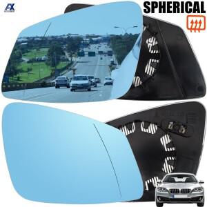 BMW 호환 F01 F02 F04 F07 F10 F11 F13 I3 F20 F30 F46 2010 - 왼쪽 오른쪽 윙 미러 유리 가열 파란색 볼록