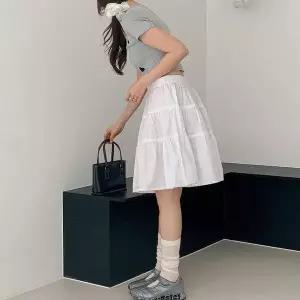 [하프클럽/셀러허브_여성트랜드패션]여성 A라인 레이스 캉캉 미디 스커트