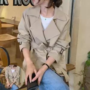여성코트 테일러드 카라 여성 간절기 클래식 트렌치 코트