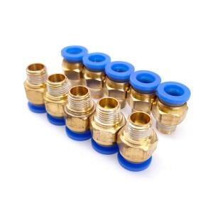 공압 공기 커넥터 피팅 PC 4mm 6mm 8mm 10mm 나사 1/8 1/4 3/8 1/2 호스 파이프 퀵 1 피스