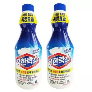 유한락스 흰옷 표백 1Lx2개