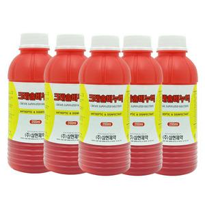 삼현제약 소독 크레졸 살균 크레솔비누액 200ml x 5개