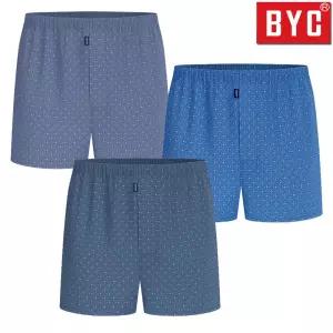 BYC 남성 순면 빅사이즈 사각 기능성 낭심 망사주머니 더블박서 트렁크 팬티 3매