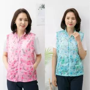 마미소 쿨 망사 조끼 베스트 메쉬 여름 바람막이 엄마 할머니 빅사이즈 40 60 마담 중년 여성 옷