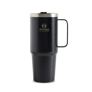 [리벤스] 대용량 손잡이 스텐 텀블러 콜드컵 900ml(블랙) 1P