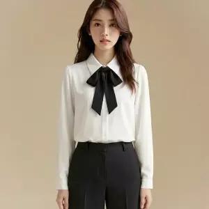 [예쎄] 2WAY 리본타이 쉬폰 블라우스(S5SBL016A)