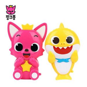 핑크퐁 아기상어 자동 목걸이 선풍기 색상 노랑