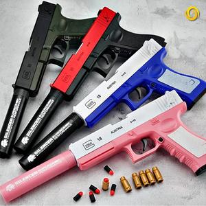 너프건 권총 어린이 장난감 총 소프트건 총알 소음기