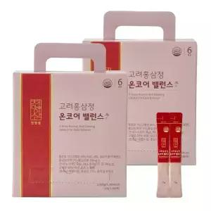 [내일도착] 천양삼 6년근 고려홍삼정 온코어 밸런스 홍삼스틱 15g x 100포, 2개